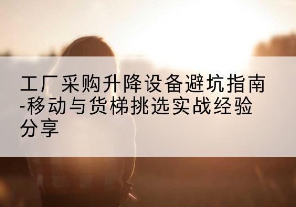 大厂移动式升降机怎么选-工厂采购升降设备避坑指南-移动与货梯挑选实战经验分享