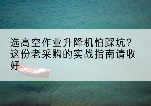 大厂高空作业升降机厂家推荐-选高空作业升降机怕踩坑？这份老采购的实战指南请收好